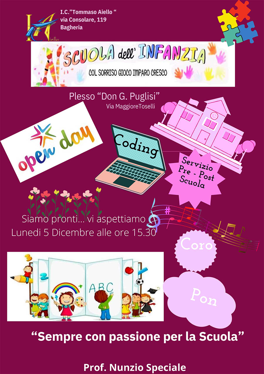 OPEN DAY SCUOLA DELLINFANZIA PUGLISI